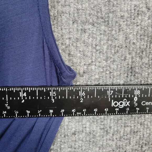 NWT ELIE TAHARI Blue Faux Wrap Sleeveless Office Career Stretch Dress SIZE SMALL - Picture 10 of 10